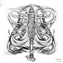 darksouls coiled sword with fire coiling around it tattoo design idea