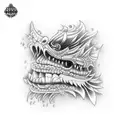 building on fire tattoo design idea