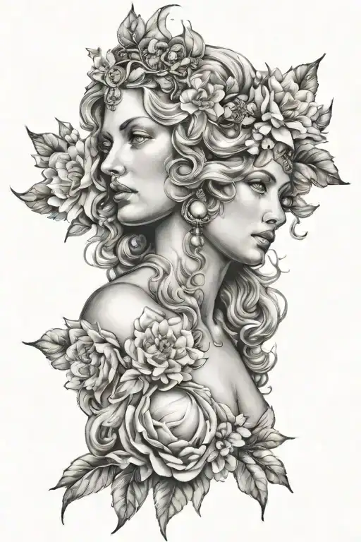 aphrodite goddess tattoo design idea