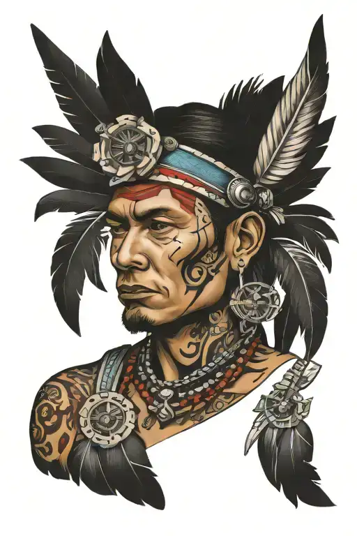 rotor craft mechanic, Native American, state of Alabama, musician  tattoo design idea