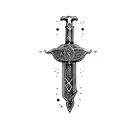 a viking sword tattoo design idea
