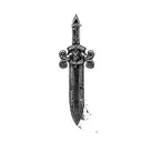 a viking sword tattoo design idea