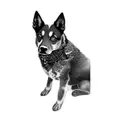 a blue heeler tattoo design idea