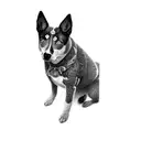 a blue heeler tattoo design idea