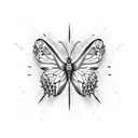 butterfly heart  tattoo design idea