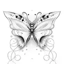 butterfly heart  tattoo design idea