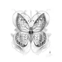 butterfly heart  tattoo design idea