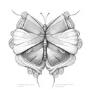 butterfly heart  tattoo design idea