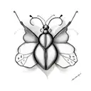 butterfly heart  tattoo design idea