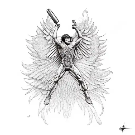 icarus falling tattoo design idea