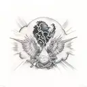 icarus falling tattoo design idea