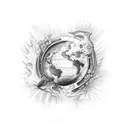 icarus falling tattoo design idea