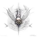 icarus falling tattoo design idea