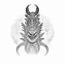 Godzilla, mothra, ghidorah tattoo design idea