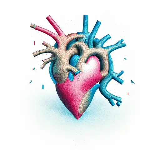 Heart with speaker elements tattoo design idea