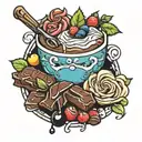 chocolate meal tattoo design idea