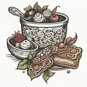 chocolate meal tattoo design idea