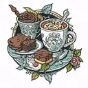 chocolate meal tattoo design idea