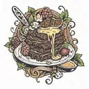 chocolate meal tattoo design idea