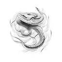 snake skin tattoo design idea
