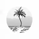 Palm Tree tattoo design idea