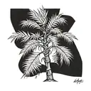 palmetto tree tattoo design idea