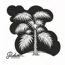 palmetto tree tattoo design idea