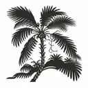 palmetto tree tattoo design idea