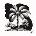 palmetto tree tattoo design idea