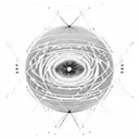 draw a tattoo with simple lines, which depicts the pulsar map sent with the Voyager probe. Enter Earth coordinates, gala tattoo design idea