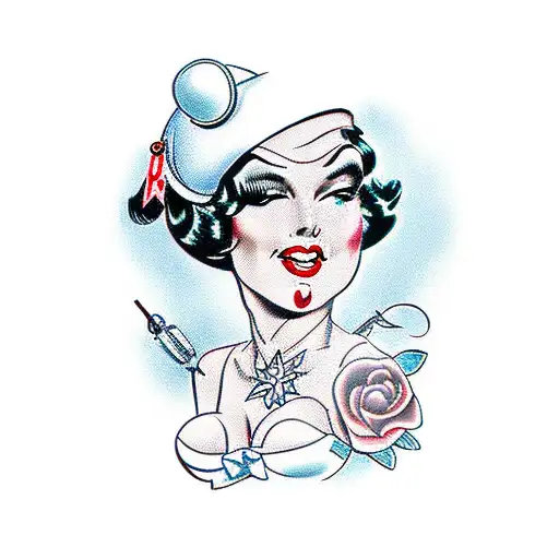 sexy pinup tattoo design idea