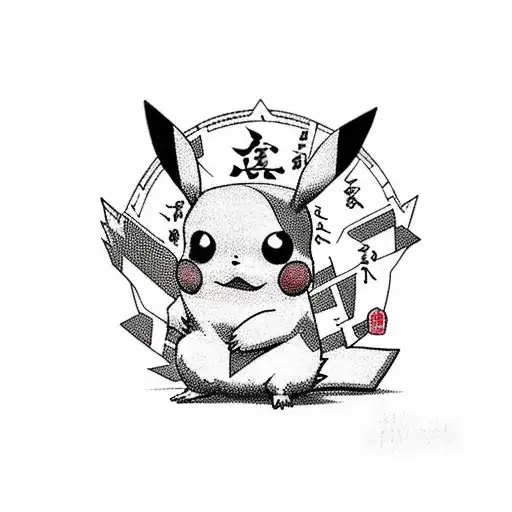Pikachu  tattoo design idea