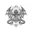Dragon heart tattoo design idea