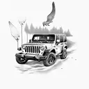 jeep tattoo design idea