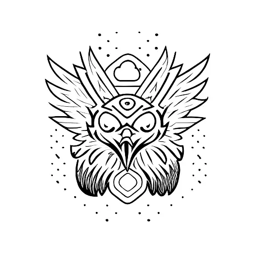 A YouTuber logo with an eagle eye in the center tattoo design idea