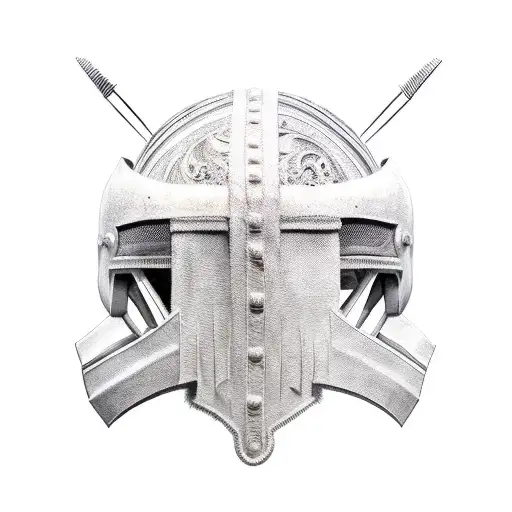 gladiator helmet tattoo design idea