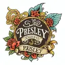 kids names Presley and Julius name tattoo tattoo design idea