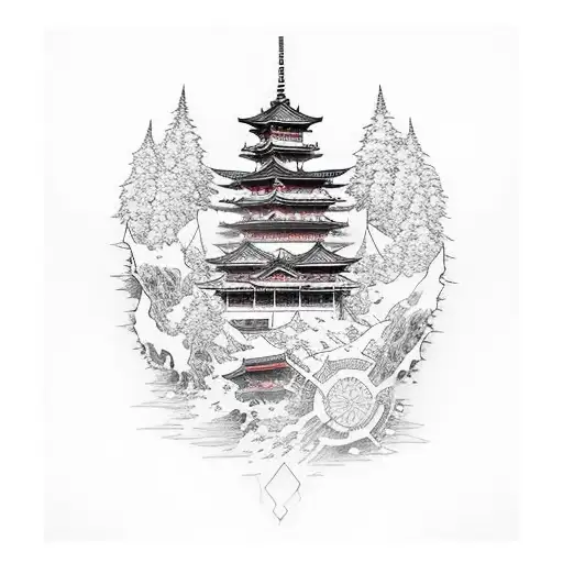 Mtb downhill race with a futuristic twist tattoo design idea