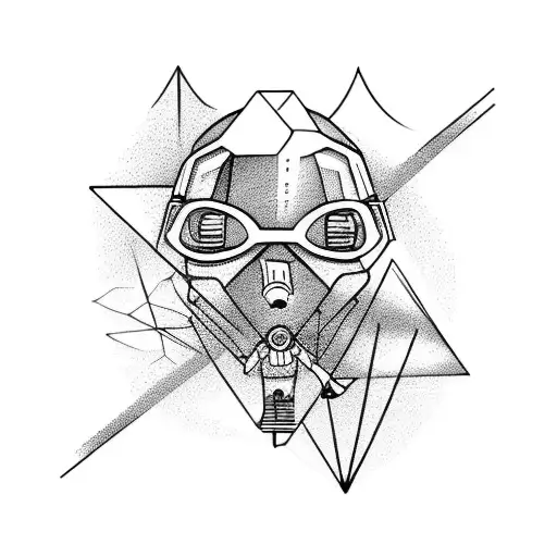 Mtb downhill race with a futuristic twist tattoo design idea