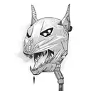 Mtb downhill race with a futuristic twist tattoo design idea