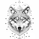 wolf in the Mexico continent  tattoo design idea