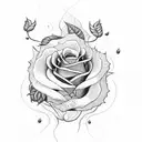 buda with roses tattoo design idea