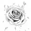 buda with roses tattoo design idea