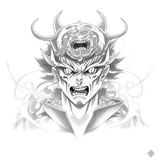 face demon libe from anime black clover tattoo design idea