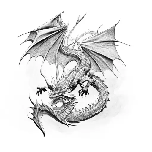 norse dragon tattoo design idea