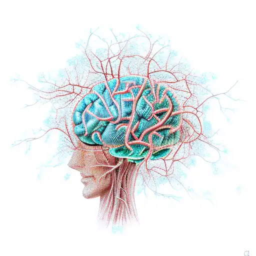 neuron- brain- vines tattoo design idea