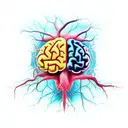 neuron- brain- vines tattoo design idea