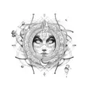 phases of the moon in spiral tattoo design idea