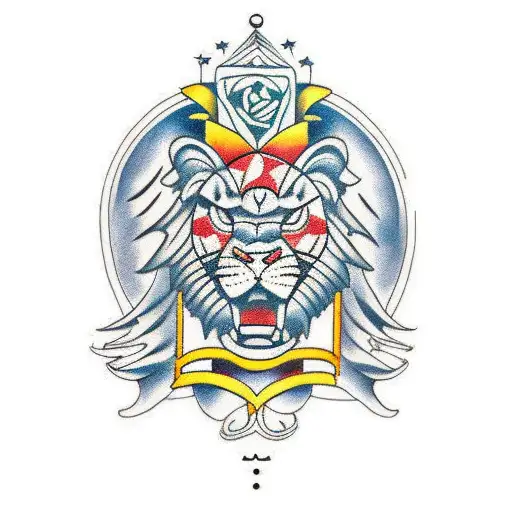 rey leon tattoo design idea