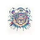 rey leon tattoo design idea